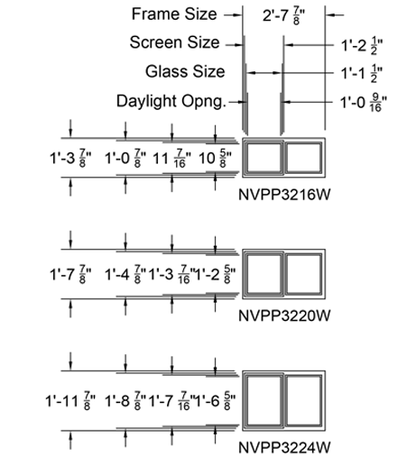 Perma-Buk Pro Slider Size & Elevations