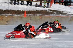 Boivin and Van Strydonk coming down the Front Straight