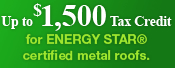 Energy Start certified metal roofs