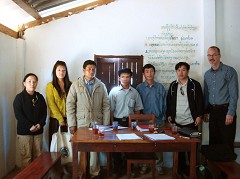 UW-Stevens Point faculty and students meeting with local educators, Laos, January, 2009