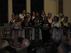 The Choir of St. Anne's Hmong Community performing at the concert.