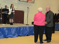 People to People president Bob Weller and his wife, board member Mary Weller, were asked to lead the first dance!