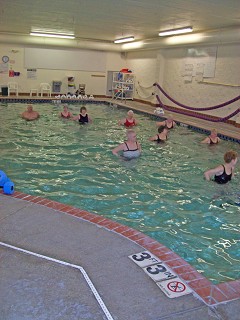 Water Exercise in our warm water pool