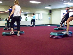 The Group Exercise room is a busy place.
