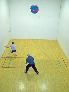 The two raquetball courts are available by appointment.