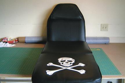 To a one of a kind tattoo chair with a personal flair.