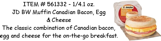 Muffin Canadian Bacon Egg and Cheese