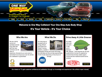 One Way Collision website