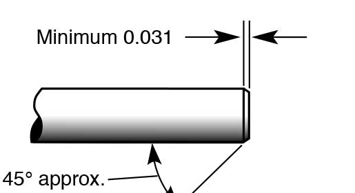 Metal Cut End Deburred