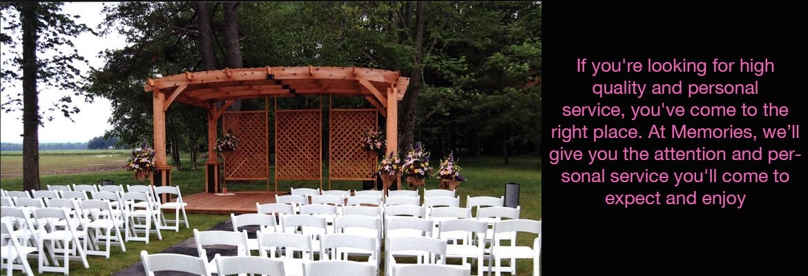 outdoor ceremony setup