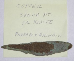 copper spear point