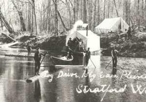 Pine logs were driven to mills on both the Big and Little Eau Pleine Rivers.