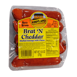 Abbyland Brat-N-Cheddar Smoked Sausages