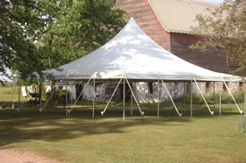30 foot by 30 foot white tent rental
