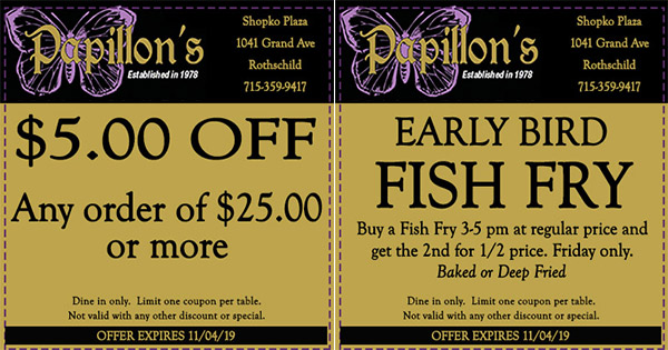   Food & Drink Coupons in Wausau Area