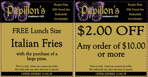   Restaurant Coupons for Wausau Area