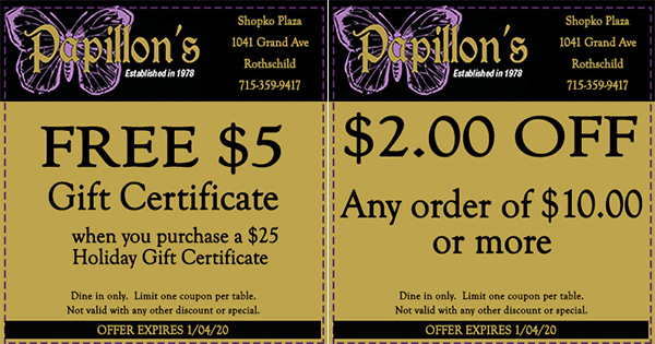   Restaurant Coupons in Wausau Area