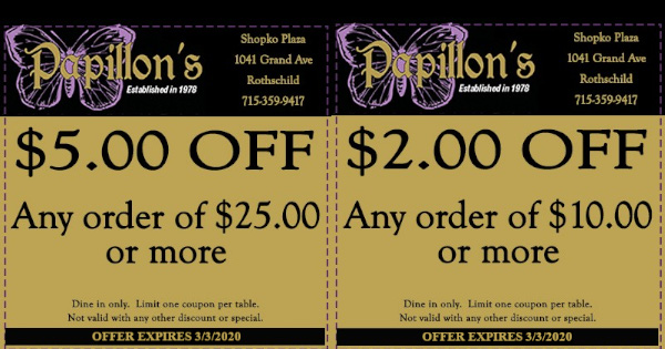   Restaurant Coupons for Wausau Area