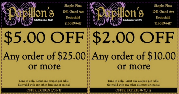   Restaurant Coupons in Wausau