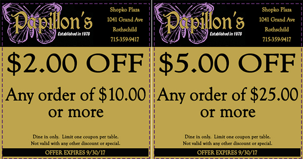   Restaurant Coupons in Wausau Area