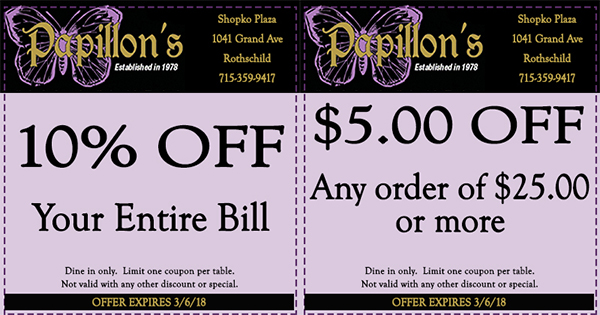   Restaurant Coupons for Wausau