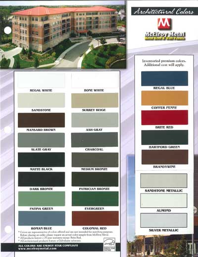 building color charts  Meyer Recreational Buildings