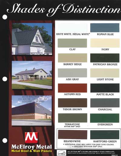 building color charts  Meyer Recreational Buildings