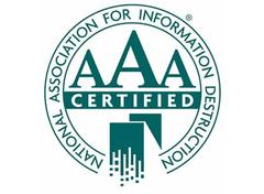 We were recently re-certified by NAID 
