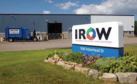 Document destruction and recycling provider  IROW