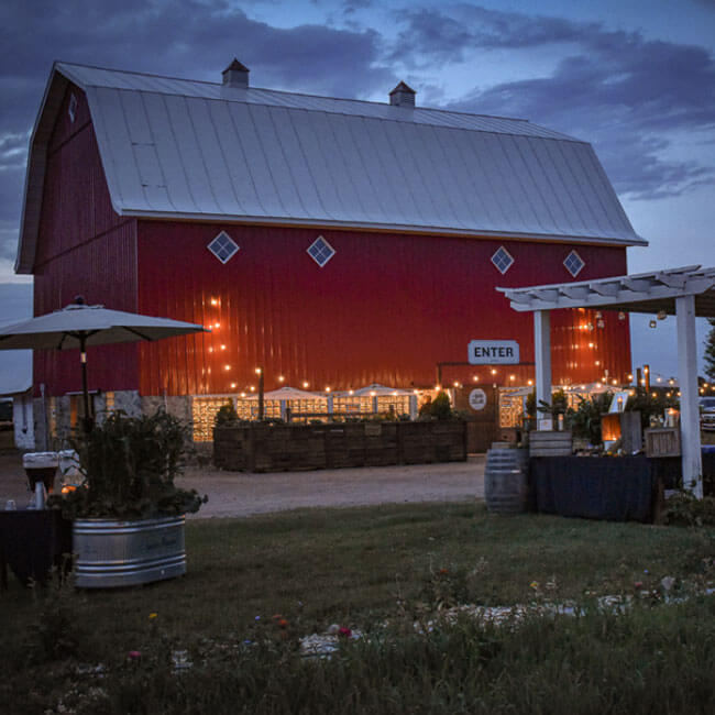 Private Farm Event at Night