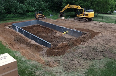 foundation laying in Marathon, WI