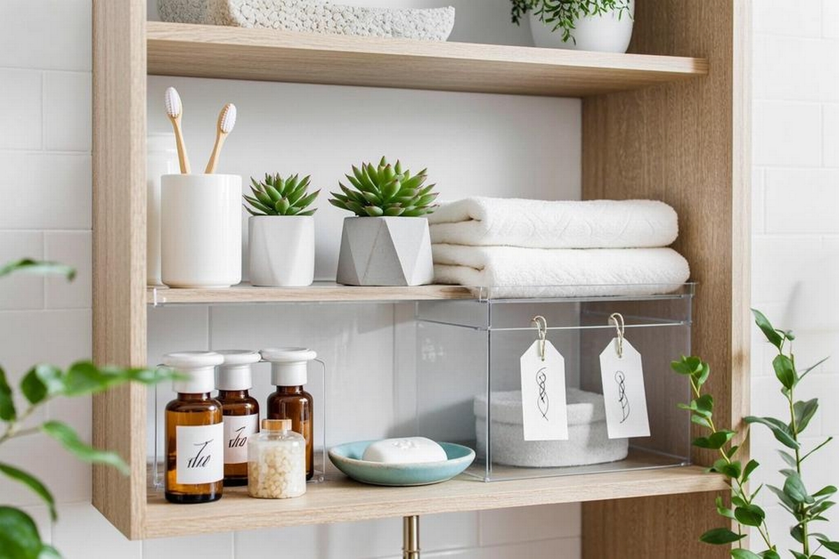 How to Decorate a Bathroom Cabinet Without Adding Clutter