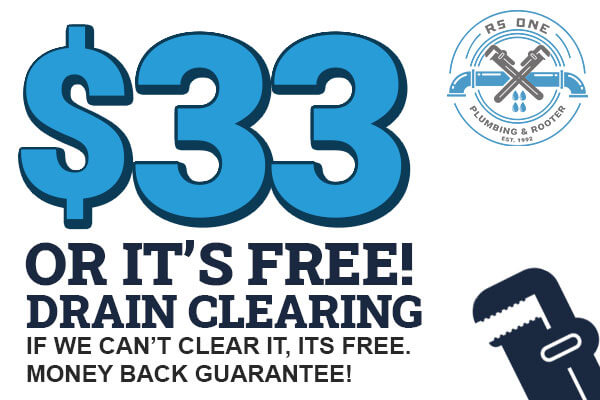 $33 or it's Free Drain Cleaning Service
