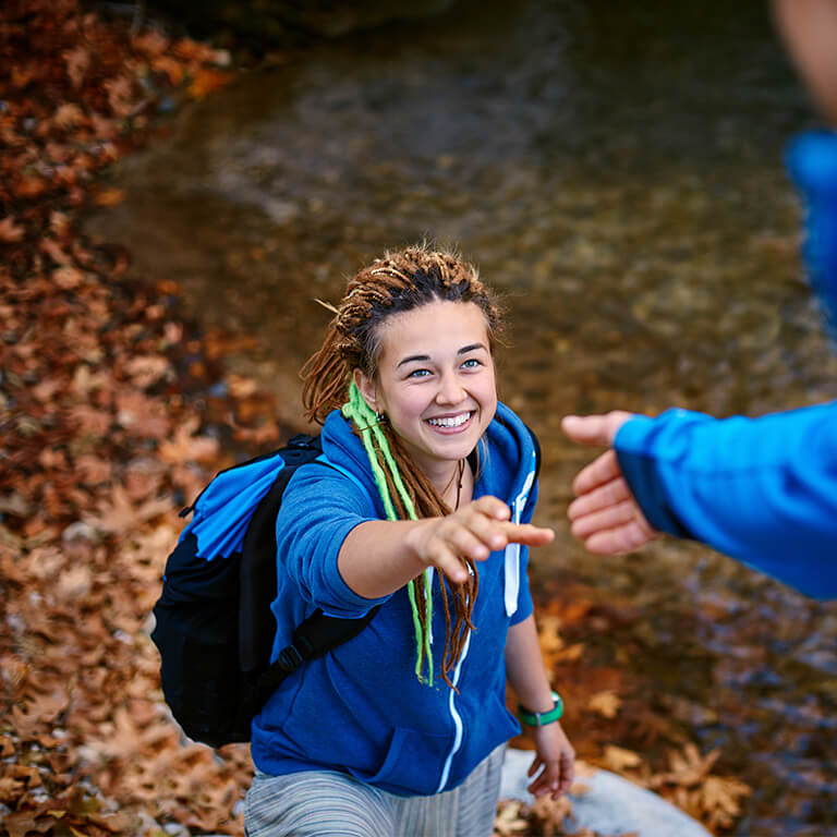 Teen Getting a Helping Hand