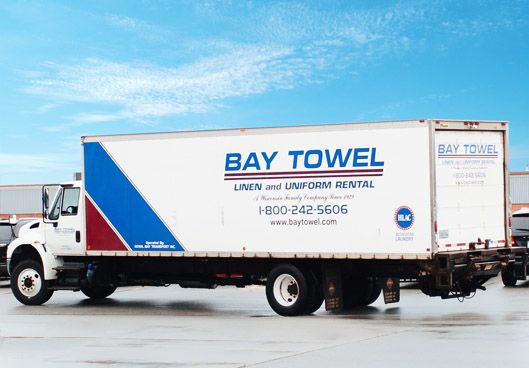 Bay Towel is a Wisconsin family-owned commercial laundry that rents uniforms, table linens, towels, bed linens, mats, mops, medical linens & uniforms to businesses.