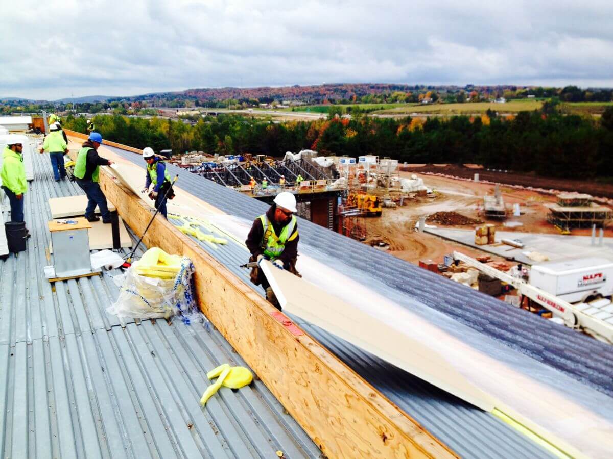 Wausau Department of Military Affairs Roof Progress Photo