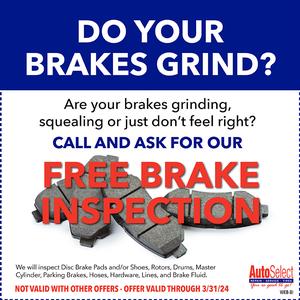 May Free Brake Inspection