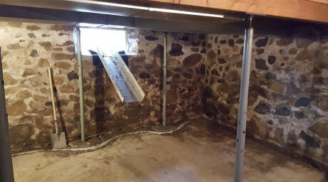 Interior & Exterior Foundation Repair Before