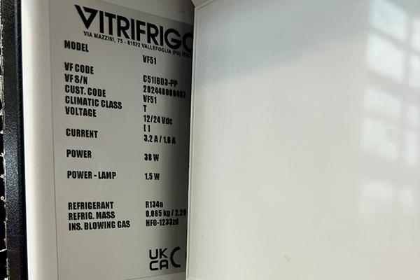 Vitrifrigo Built-In 1.8 CU. FT. 12V Refrigerator for Mobile Application 