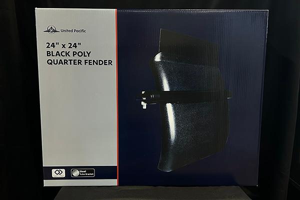 24in x 24in Black Poly Quarter Fender Set (Pair) 