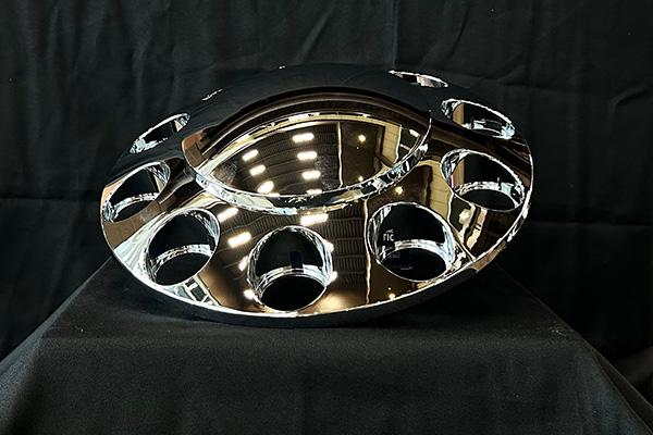 Chrome Dome Front Axle Cover With 33mm Standard Thread-On Nut Cover 