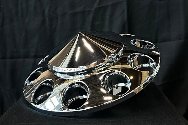 Chrome Pointed Front Axle Cover With 33mm Standard Thread-On Nut Cover 