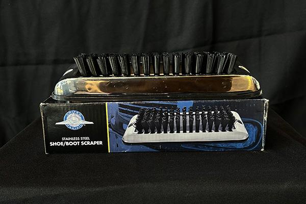 Stainless Steel Black Brush Shoe/Boot Scraper 