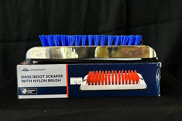 Stainless Steel Blue Brush Shoe/Boot Scraper 