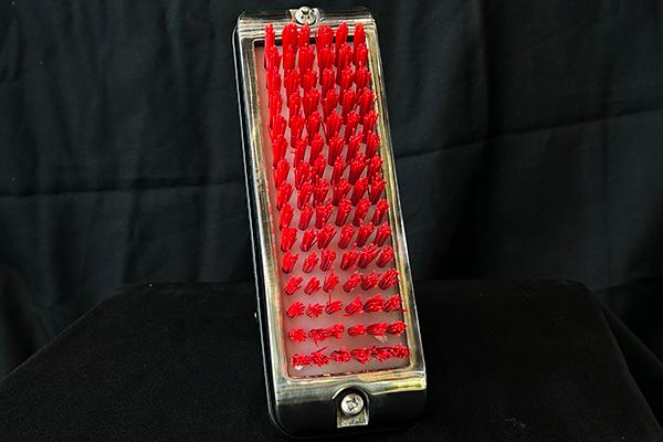Stainless Steel Red Brush Shoe/Boot Scraper 