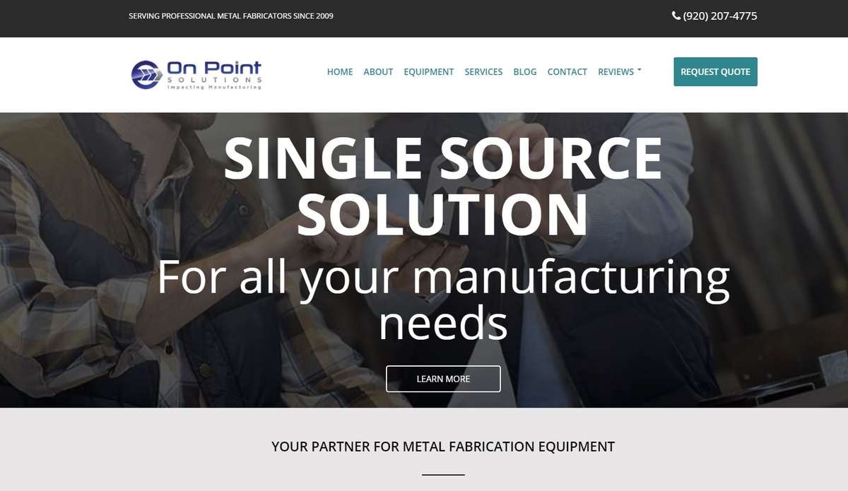 Manufactured in Wisconsin just launched another new website - On Point Solutions