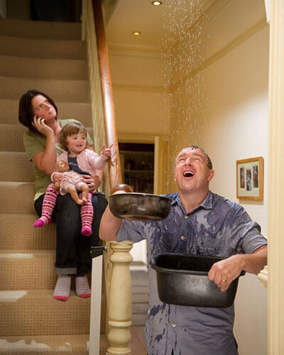 Family disturbed by water damage RARE Restoration & Roofing Water Damage Restoration service
