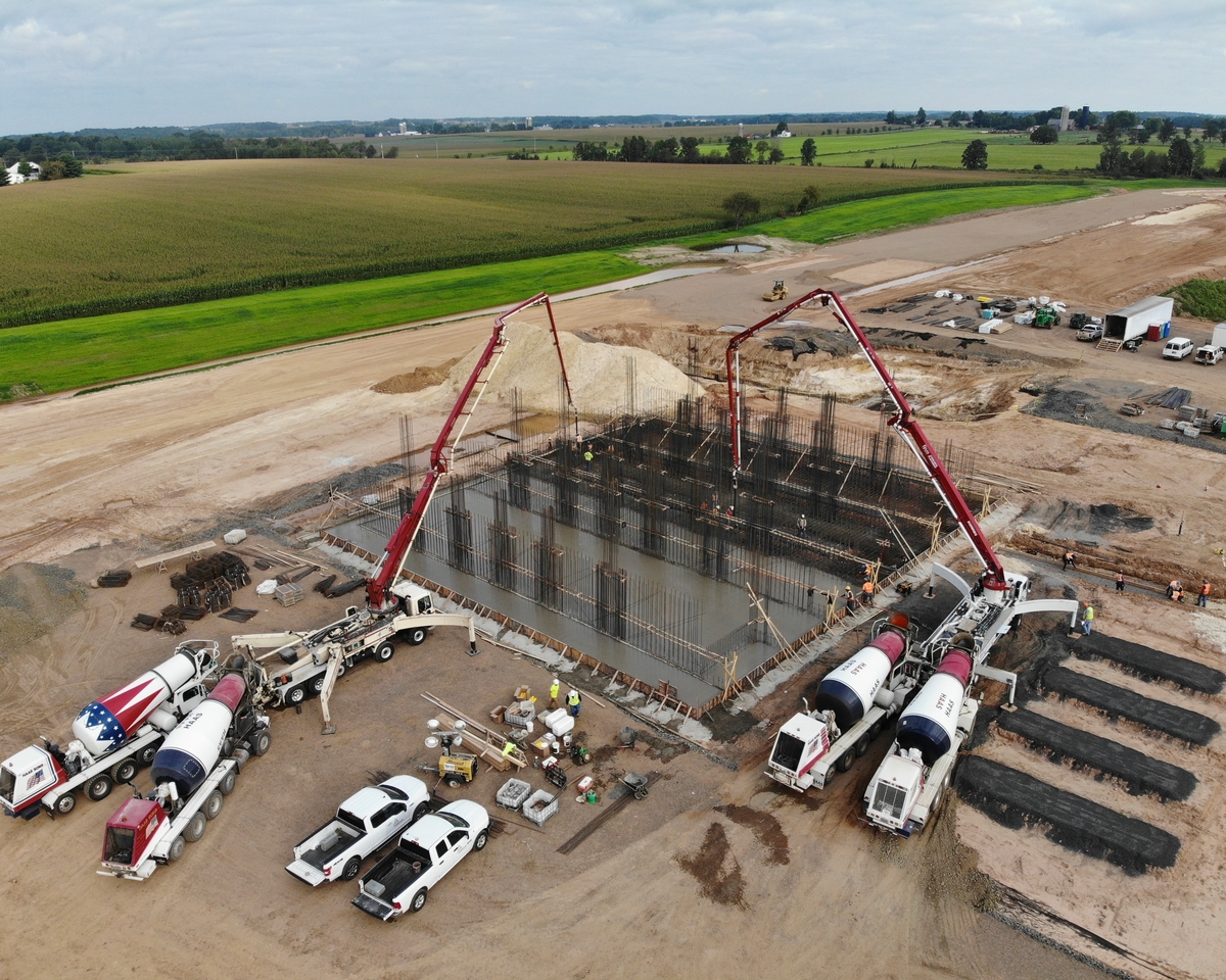 Massive Concrete Pour for Northside Elevator Project!