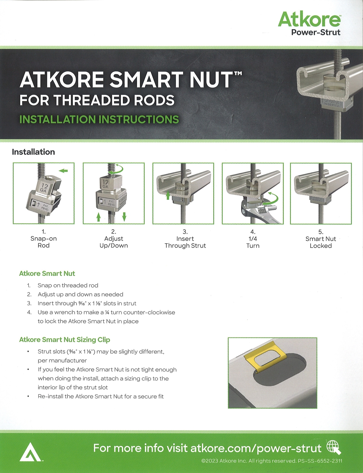 All New Atkore Smart Nut