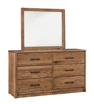 Modern Oak Silo Dresser with Mirror